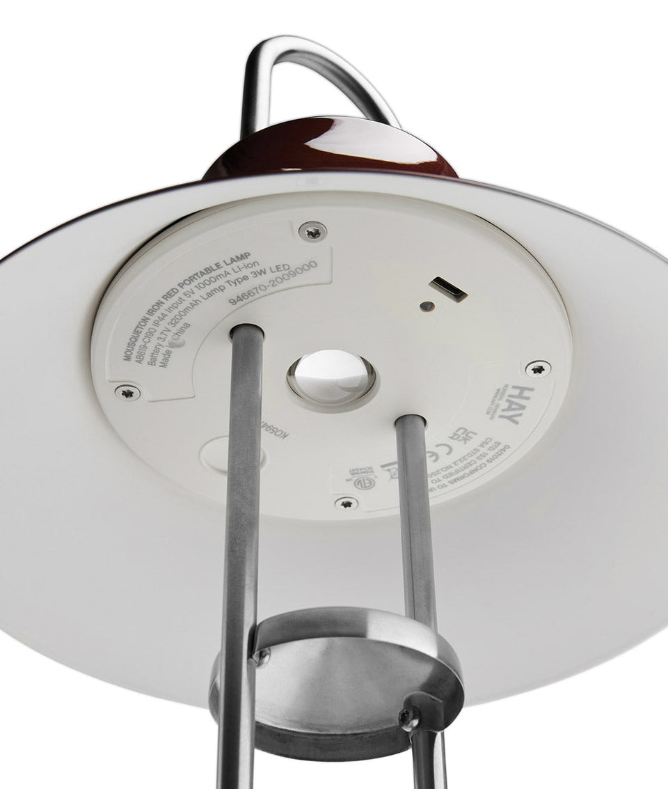 HAY Mousqueton Portable Lamp Iron Rood