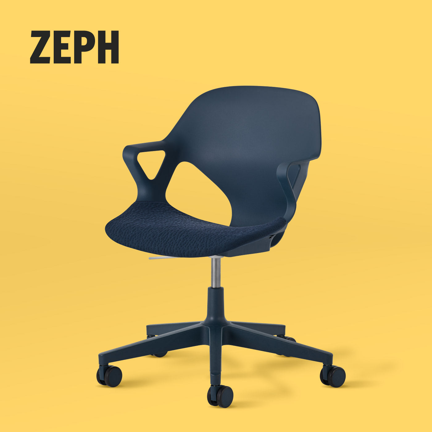 Herman Miller Zeph bureaustoel in nightfall op effen achtergrond