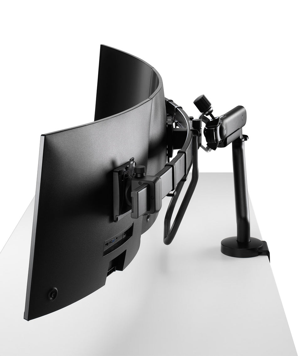 Drievoudige Flo X-monitorarm groot