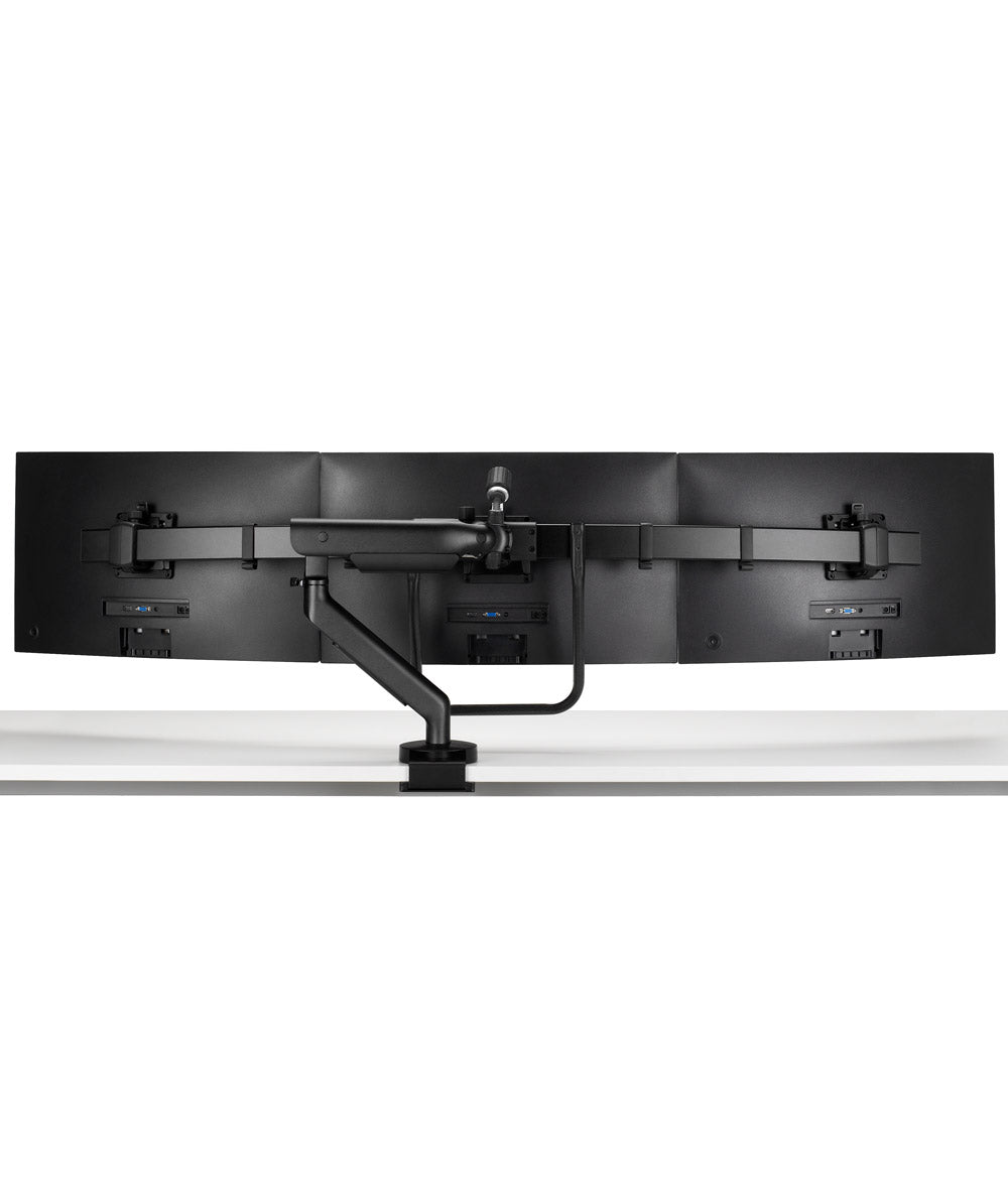 Drievoudige Flo X-monitorarm groot