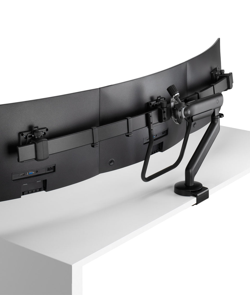 Drievoudige Flo X-monitorarm groot
