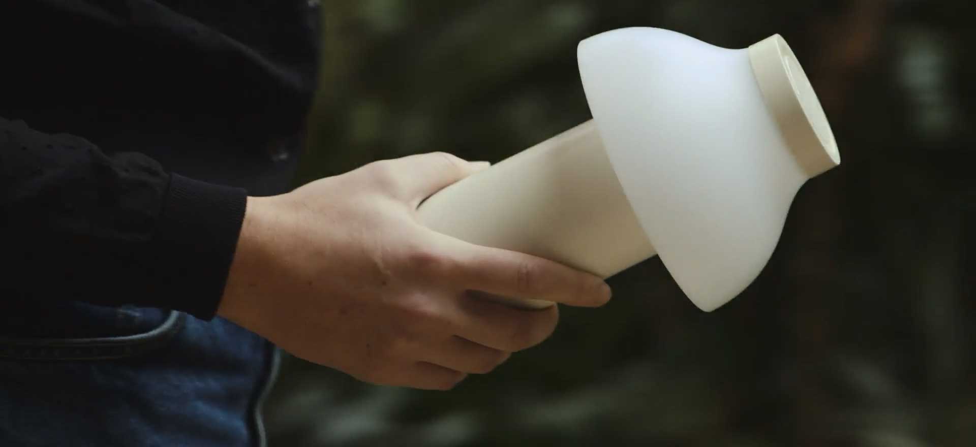 A video of PC portable lamps by HAY being moved around a home, into a garden and switched both on and off.