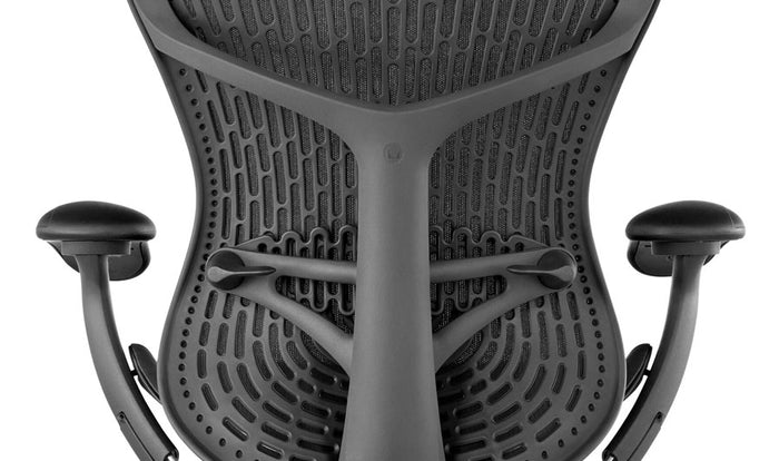 Detailed view of lumbar support on Mirra 2 chair