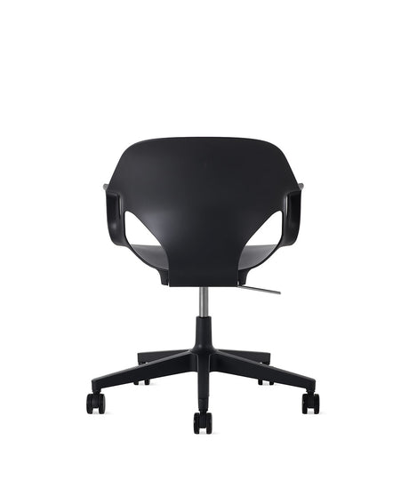 Zeph-stoel vaste armleuningen Zwart/Zwart